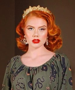 Ole - FashionGo What's New, Pussycat? That Gleam In Your Eye Pearl & Rhinestone Evil Eye Earrings