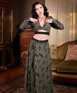 LBHM Selene Button Front Midi Skirt In Garden Of Eden Snake Print | Laura Byrnes & Hope Morrison