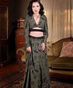 LBHM Selene Button Front Midi Skirt In Garden Of Eden Snake Print | Laura Byrnes & Hope Morrison