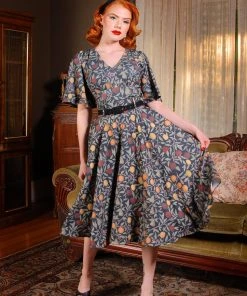 LBHM Final Sale - Doris Vintage Swing Skirt In Night In Eden Fruit Print | Laura Byrnes & Hope Morrison 17 LBHM Final Sale - Doris Vintage Swing Skirt In Night In Eden Fruit Print | Laura Byrnes & Hope Morrison