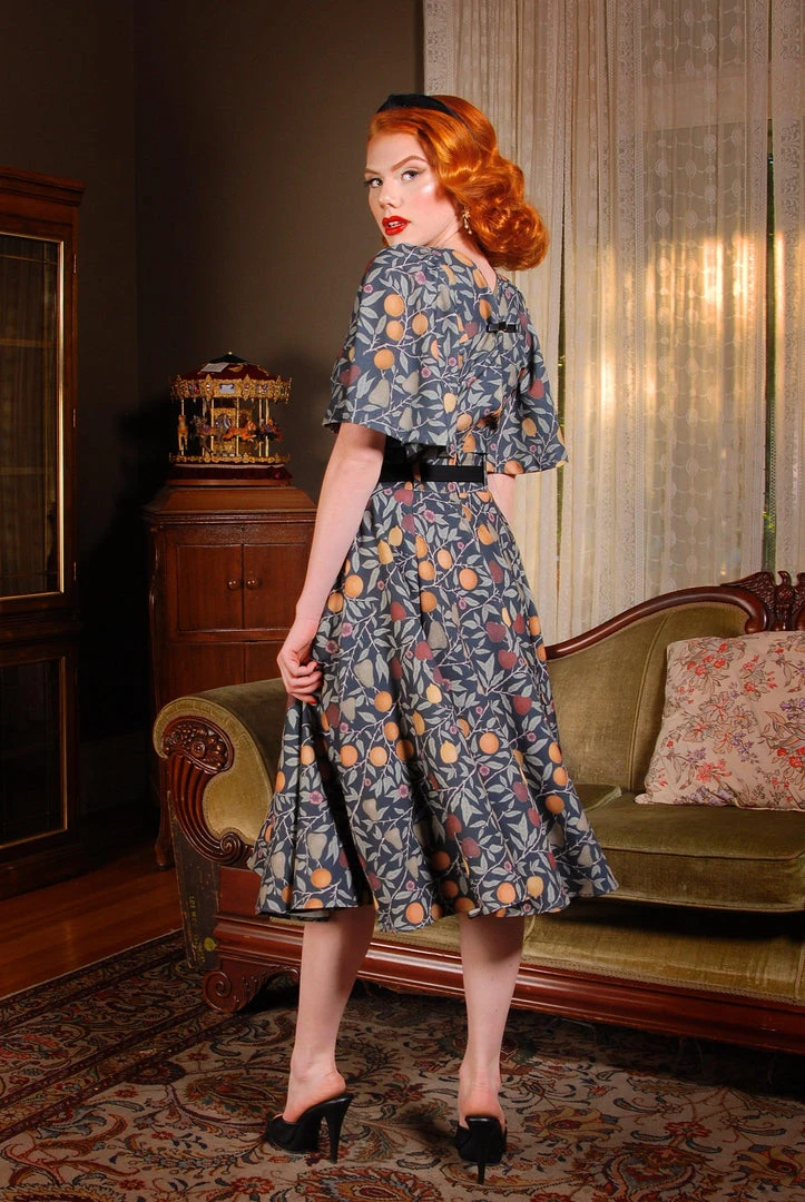 LBHM Final Sale - Doris Vintage Swing Skirt In Night In Eden Fruit Print | Laura Byrnes & Hope Morrison 14 LBHM Final Sale - Doris Vintage Swing Skirt In Night In Eden Fruit Print | Laura Byrnes & Hope Morrison