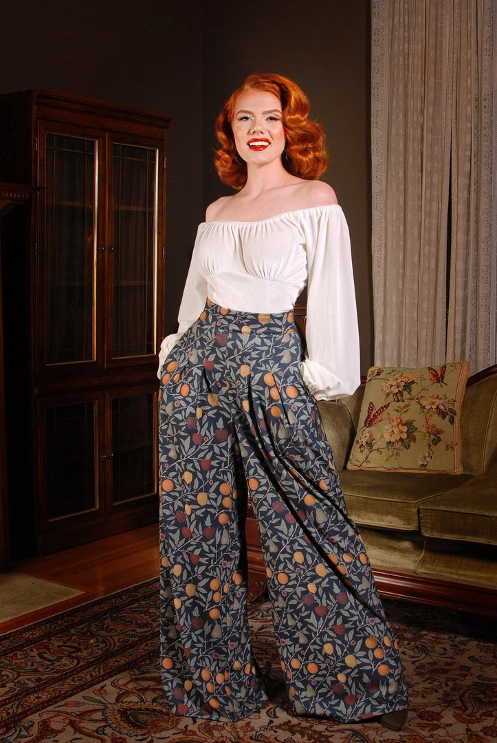 Pinup Girl Clothing Final Sale - Swann Long Sleeve Peasant Top In Ivory Stretch Velvet | Pinup Couture 7 Pinup Girl Clothing Final Sale - Swann Long Sleeve Peasant Top In Ivory Stretch Velvet | Pinup Couture