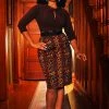 Final Sale - Vintage High Waist Pencil Skirt In Leopard | Laura Byrnes Design