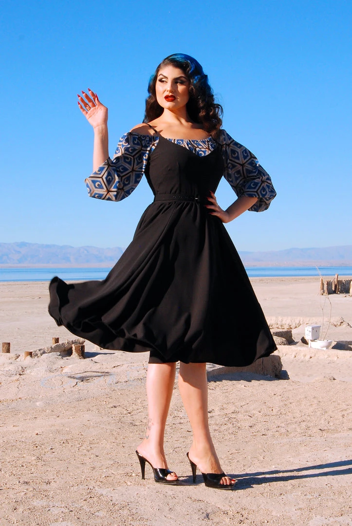 Shop All In-Stock Items By Size Final Sale - Amalie Ballerina Swing Dress In Solid Black Crepe | Pinup Couture 9 Shop All In-Stock Items By Size Final Sale - Amalie Ballerina Swing Dress In Solid Black Crepe | Pinup Couture