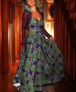 LBHM Shop All In-Stock Items By Size Final Sale - Amalie Ballerina Daytime Maxi Gown In Daddy Cthulhu | Laura Byrnes & Hope Johnstun