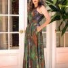 Laura Byrnes Design Final Sale - Maybelle Maxi Dress In Venus Fly(ing Monkey) Trap Print | Laura Byrnes