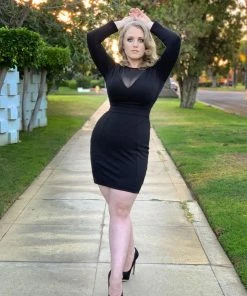 Final Sale - Theodora Mini Dress In Black Ponte De Roma | Deadly Dames