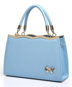 Xinxiang Dixini E-Commerce Co., Ltd. What's New, Pussycat? Cupid's Bow Midcentury Vintage Bag Purse In Baby Blue Faux Leather