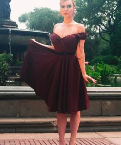 Final Sale - Natalie Dress In Garnet Crepe | Pinup Couture Shop All In-Stock Items By Size 13 Final Sale - Natalie Dress In Garnet Crepe | Pinup Couture Shop All In-Stock Items By Size