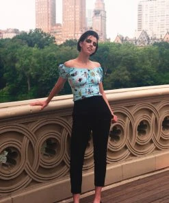 Final Sale - Classic Peasant Top In Lady Wrestlers Print Cotton Sateen | Pinup Couture Shop All In-Stock Items By Size