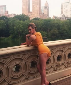 Edie Playsuit In Mustard Stretch Gabardine | Laura Byrnes Design What's New, Pussycat?