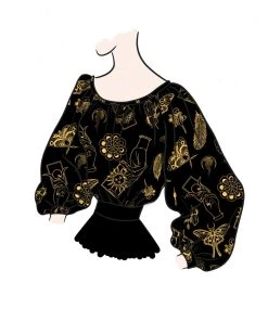 LBHM Final Sale - Sylvie Long Sleeve Peasant Top In Stregheria Crepe | Laura Byrnes & Hope Morrison 11 LBHM Final Sale - Sylvie Long Sleeve Peasant Top In Stregheria Crepe | Laura Byrnes & Hope Morrison