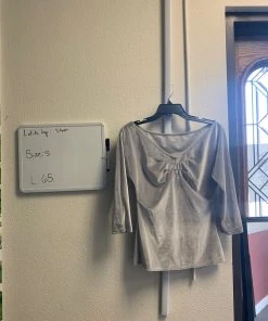 Pinup Girl Clothing OYS - Lolita Top In Silver Velvet - L65