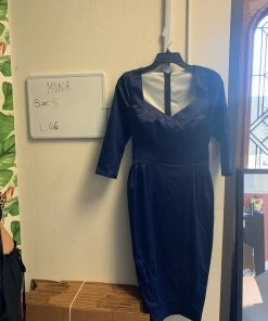 Pinup Girl Clothing OYS - Mona Dress In Navy - L66 Shop All In-Stock Items By Size