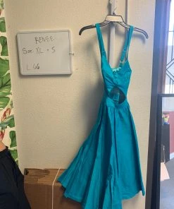 Pinup Girl Clothing OYS - Renee Dress In Bright Blue - L66