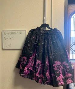 Pinup Girl Clothing OYS - Bella Skirt In Villain Castle Print - L67