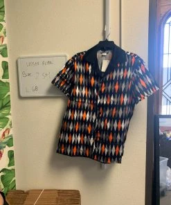 Pinup Girl Clothing OYS - Unisex Buttondown Shirt In Halloween Harlequin - L68 Shop All In-Stock Items By Size