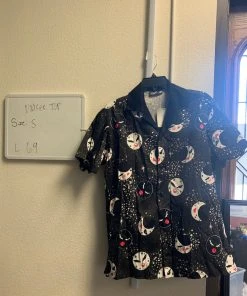 Pinup Girl Clothing Shop All In-Stock Items By Size OYS - Unisex Top In Moon Maidens Print - L69