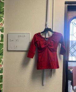 Pinup Girl Clothing Shop All In-Stock Items By Size OYS - Kayla Top In Red - L69