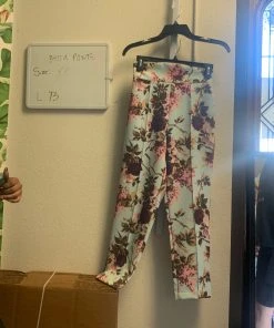 Pinup Girl Clothing Shop All In-Stock Items By Size OYS - LB Trousers In Bella Roses - L73