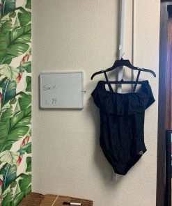 Pinup Girl Clothing OYS - Black Ruffle Sleeved Swimsuit - L74