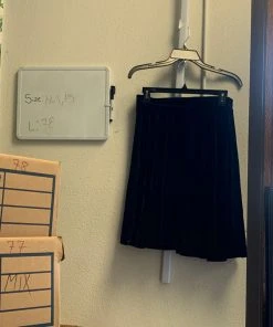 Pinup Girl Clothing OYS - Skater Skirt In Black Velvet - L78