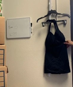 Pinup Girl Clothing OYS - Bombshell Halter Swimsuit In Black - L79