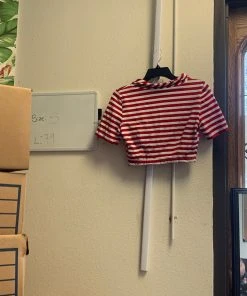 Pinup Girl Clothing OYS - Sample Striped Cropped Tee - L79 Shop All In-Stock Items By Size