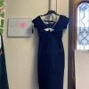 Pinup Girl Clothing OYS - Natalie Wiggle Dress In Navy With White Trim - L80 Shop All In-Stock Items By Size