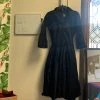 Pinup Girl Clothing Shop All In-Stock Items By Size OYS - Haunted Housewife Dress In Black Sateen - L82