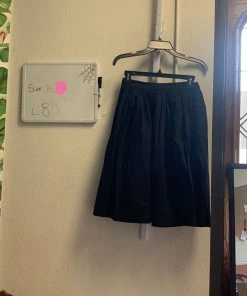 Pinup Girl Clothing OYS - Jenny Skirt In Black Sateen - L83 Shop All In-Stock Items By Size