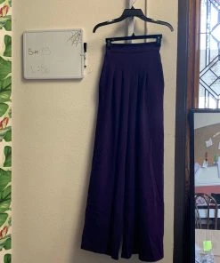 Pinup Girl Clothing Shop All In-Stock Items By Size OYS - Dietrich Trousers In Purple - L86