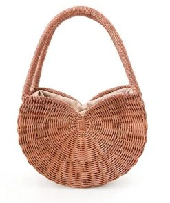 Everina Carmella Rattan Purse In Natural