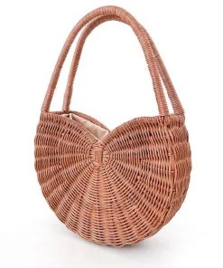 Everina Carmella Rattan Purse In Natural