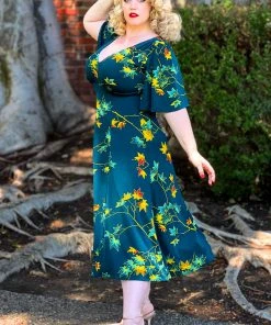 Viva Dress In Falling Leaves Crepe | Laura Byrnes Designs What's New, Pussycat?