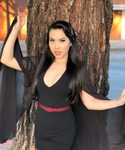 Rubber Ducky Final Sale - Mode Mini Dress In Black With Sheer Sleeves Shop All In-Stock Items By Size