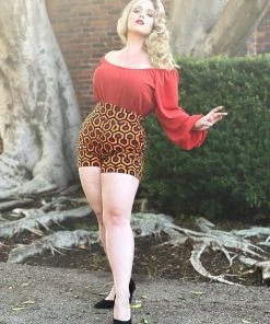 High Waisted Shorts In Hotel Hexagon Twill | Laura Byrnes Design What's New, Pussycat?