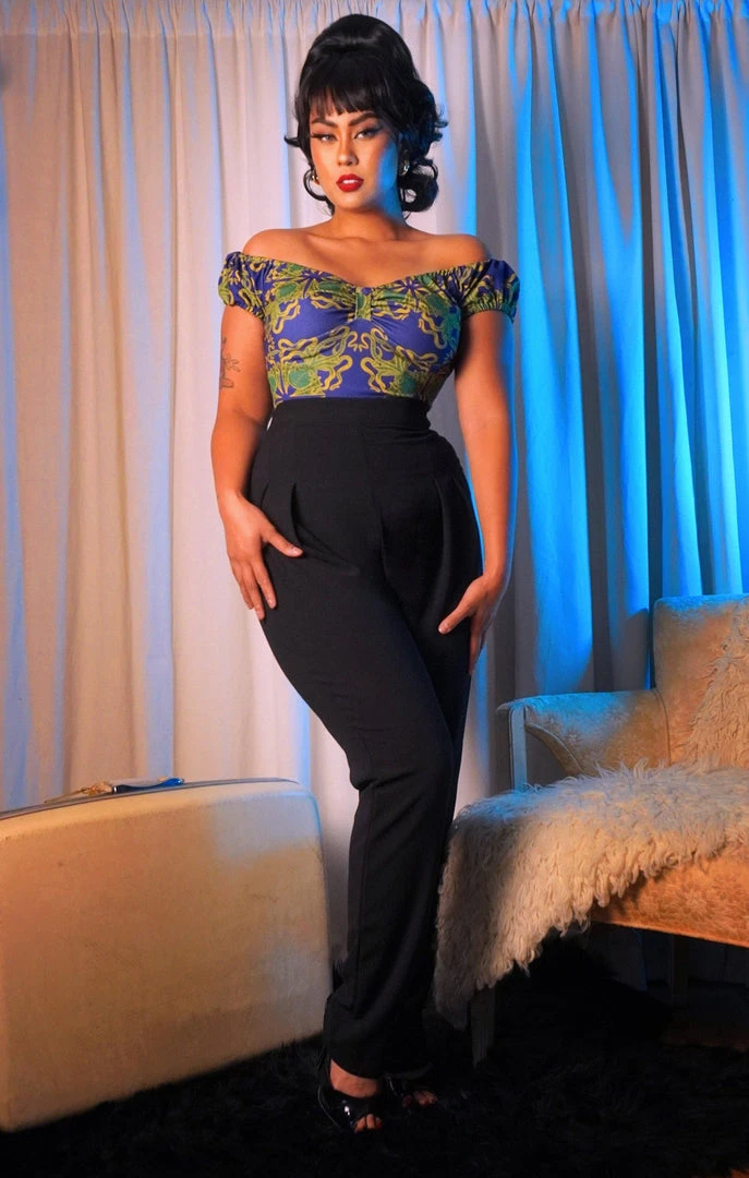 LBHM Final Sale - Brigitte Puff Short Sleeve Top In Daddy Cthulhu Stretch Knit | Laura Byrnes & Hope Johnstun 5 LBHM Final Sale - Brigitte Puff Short Sleeve Top In Daddy Cthulhu Stretch Knit | Laura Byrnes & Hope Johnstun