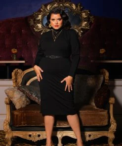 What's New, Pussycat? Jackie 60's Wiggle Dress In Black | Laura Byrnes Design 18 What's New, Pussycat? Jackie 60's Wiggle Dress In Black | Laura Byrnes Design