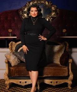 What's New, Pussycat? Jackie 60's Wiggle Dress In Black | Laura Byrnes Design 16 What's New, Pussycat? Jackie 60's Wiggle Dress In Black | Laura Byrnes Design