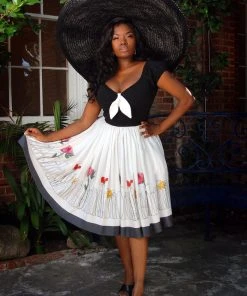 LBHM Final Sale - Natalie Dress In Vases And Roses Print | Laura Byrnes & Hope Johnstun