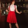 Pinupgirlclothing.com Shop All In-Stock Items By Size Final Sale - Joanne Jumper Skirt In Red | Magically Made 1 Pinupgirlclothing.com Shop All In-Stock Items By Size Final Sale - Joanne Jumper Skirt In Red | Magically Made