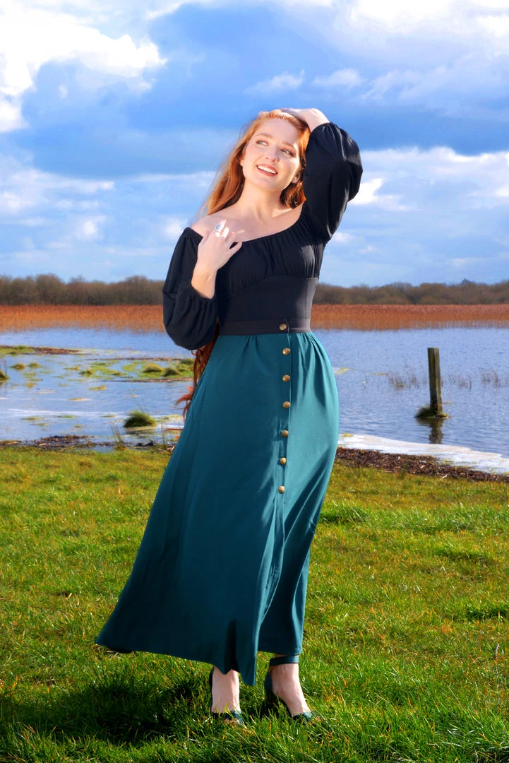 Swann Long Sleeve Peasant Top In Black | Laura Byrnes Design What's New, Pussycat? 5 Swann Long Sleeve Peasant Top In Black | Laura Byrnes Design What's New, Pussycat?