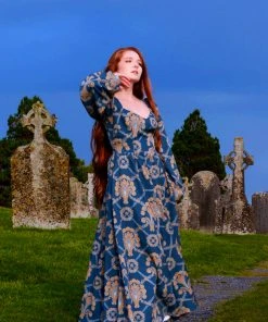 LBHM Lucrezia Maxi Gown In Take Me To Galway Crepe | Laura Byrnes & Hope Johnstun What's New, Pussycat?