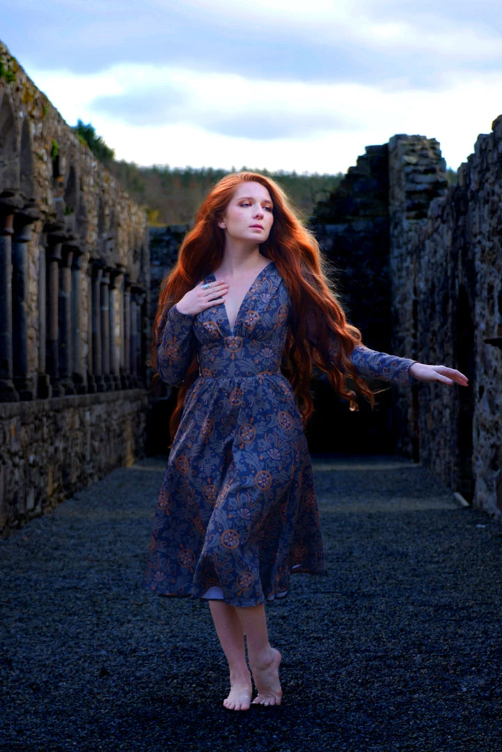 LBHM All In Stock Size XS Luna 40s Swing Dress In Royal Woods Crepe | Laura Byrnes & Hope Johnstun 8 LBHM All In Stock Size XS Luna 40s Swing Dress In Royal Woods Crepe | Laura Byrnes & Hope Johnstun