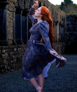 LBHM All In Stock Size XS Luna 40s Swing Dress In Royal Woods Crepe | Laura Byrnes & Hope Johnstun 12 LBHM All In Stock Size XS Luna 40s Swing Dress In Royal Woods Crepe | Laura Byrnes & Hope Johnstun