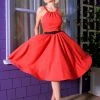 Harley Swing Dress In Red Twill | Pinup Couture What's New, Pussycat? 1 Harley Swing Dress In Red Twill | Pinup Couture What's New, Pussycat?