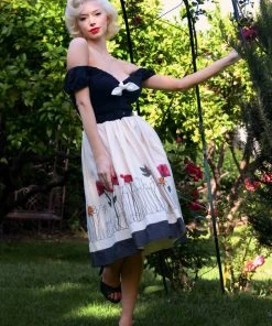 LBHM Final Sale - Natalie Dress In Vases And Roses Print | Laura Byrnes & Hope Johnstun