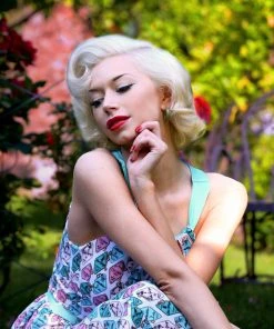 LBHM What's New, Pussycat? Harley Swing Dress In SoCal Dreaming Twill | Laura Byrnes & Hope Johnstun