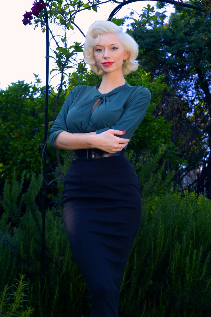 Malia Top In Dark Green ITY | Laura Byrnes Design 3 Malia Top In Dark Green ITY | Laura Byrnes Design